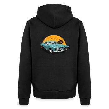 Voiture classique-voiture ancienne - Veste à capuche bio Premium Unisexe - noir - Dos - Nico (187cm)