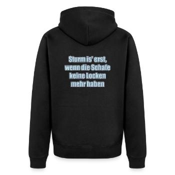 Smooth-haired sheep - Unisex Premium Organic Zip Hoodie - black - Back - Nico (187cm)