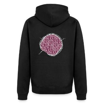 quote love curiosity community love languages - Unisex Premium Bio Zip Hoodie - Schwarz - Hinten - Nico (187cm)