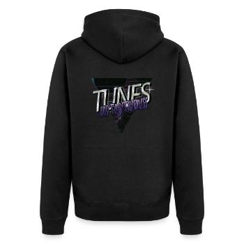 Music Loyal Friends Quote Lasting Relationships - Unisex Premium Organic Zip Hoodie - black - Back - Nico (187cm)