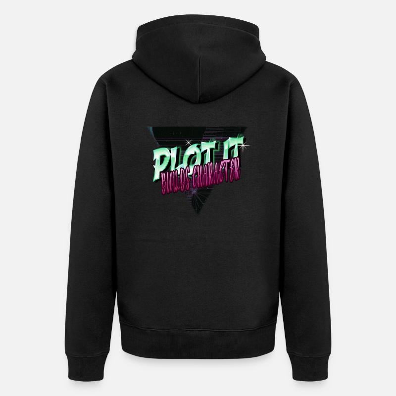 funny present storytelling techniques - Unisex Premium Bio Zip Hoodie - Schwarz