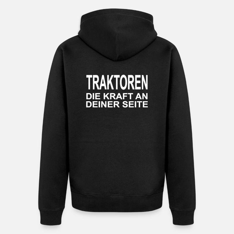 Traktor - Unisex Premium Bio Zip Hoodie - Schwarz