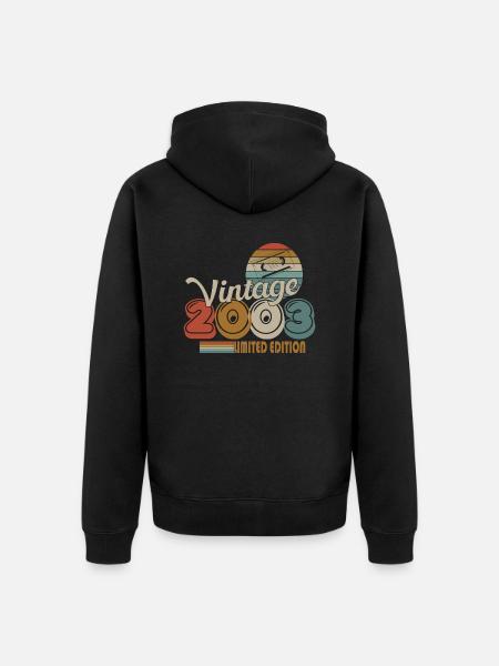 2003 - Unisex Premium Bio Zip Hoodie - Schwarz