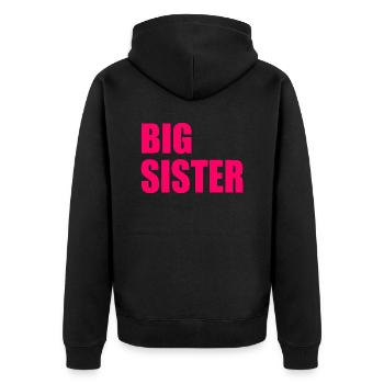 Big sister - Veste à capuche bio Premium Unisexe - noir - Dos - Nico (187cm)