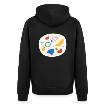 Big Climbing Holds - Unisex Premium Organic Zip Hoodie - black - Back - Nico (187cm)