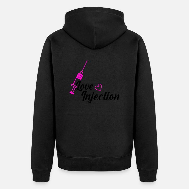 injection d’amour - Veste à capuche bio Premium Unisexe - noir