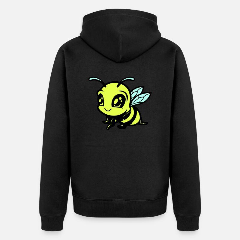 biene hummel comic - Unisex Premium Bio Zip Hoodie - Schwarz