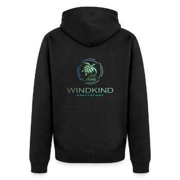 Chill toad - Unisex Premium Organic Zip Hoodie - black - Back - Nico (187cm)