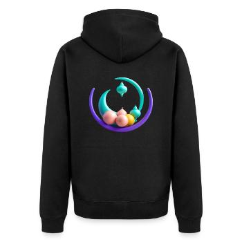 Ramadan Gift Eid Mubarak Islam Allah Muslim - Unisex Premium Organic Zip Hoodie - black - Back - Nico (187cm)