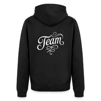 Équipe Elegant - Veste à capuche bio Premium Unisexe - noir - Dos - Nico (187cm)