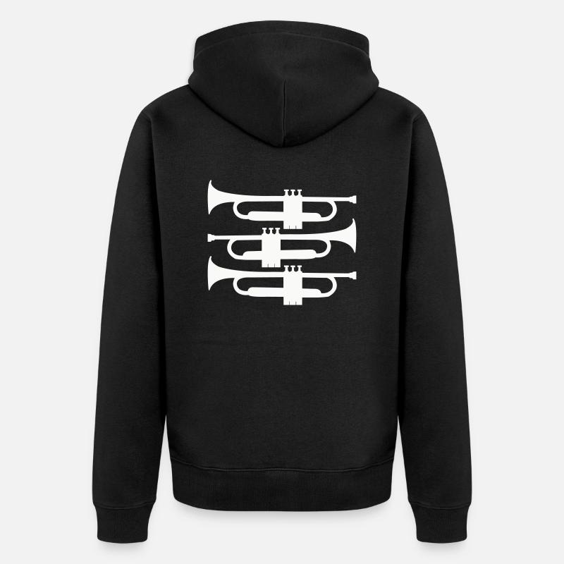 trompette - Veste à capuche bio Premium Unisexe - noir