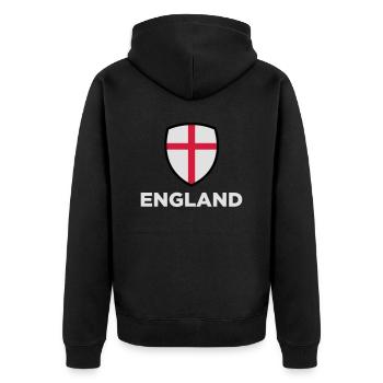 Drapeau national d'Angleterre - Veste à capuche bio Premium Unisexe - noir - Dos - Nico (187cm)