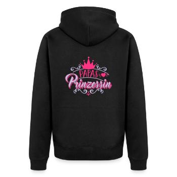 Daddy's Princess - Crown - baby - child - gift - Unisex Premium Organic Zip Hoodie - black - Back - Nico (187cm)