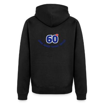 60 et sexy 60 ans joyeux anniversaire - Veste à capuche bio Premium Unisexe - noir - Dos - Nico (187cm)