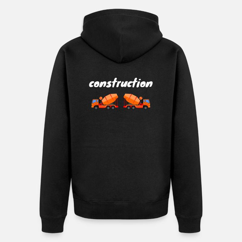 travailleur de la construction - Veste à capuche bio Premium Unisexe - noir