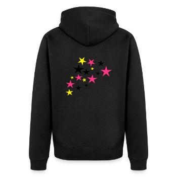 étoiles - Veste à capuche bio Premium Unisexe - noir - Dos - Nico (187cm)