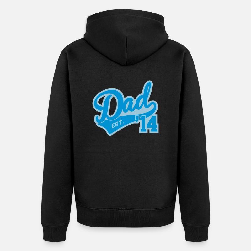 Dad Est. 2014 - Veste à capuche bio Premium Unisexe - noir