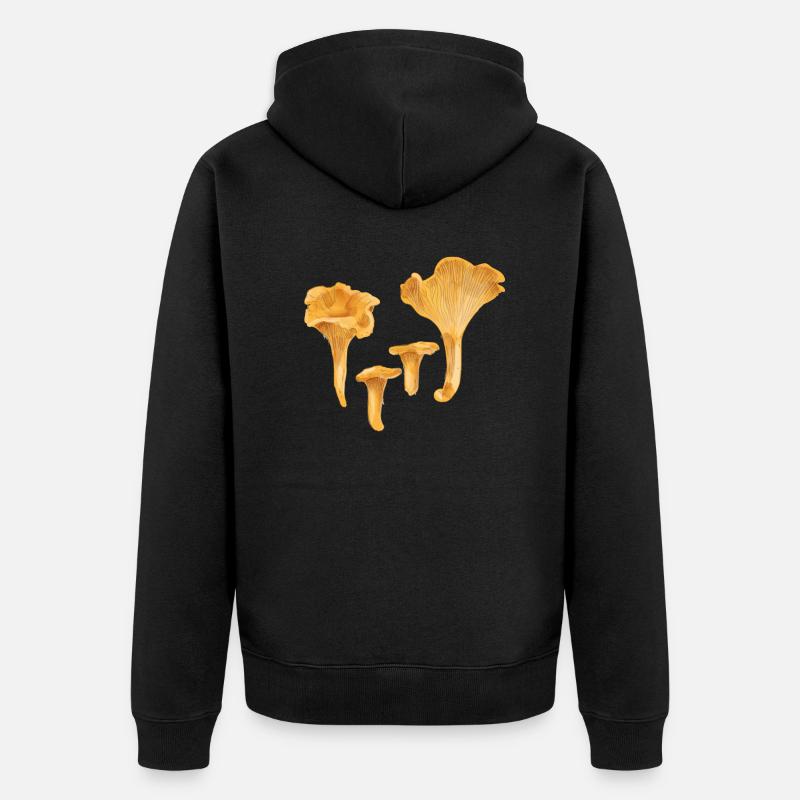 Chanterelles jaunes - Veste à capuche bio Premium Unisexe - noir