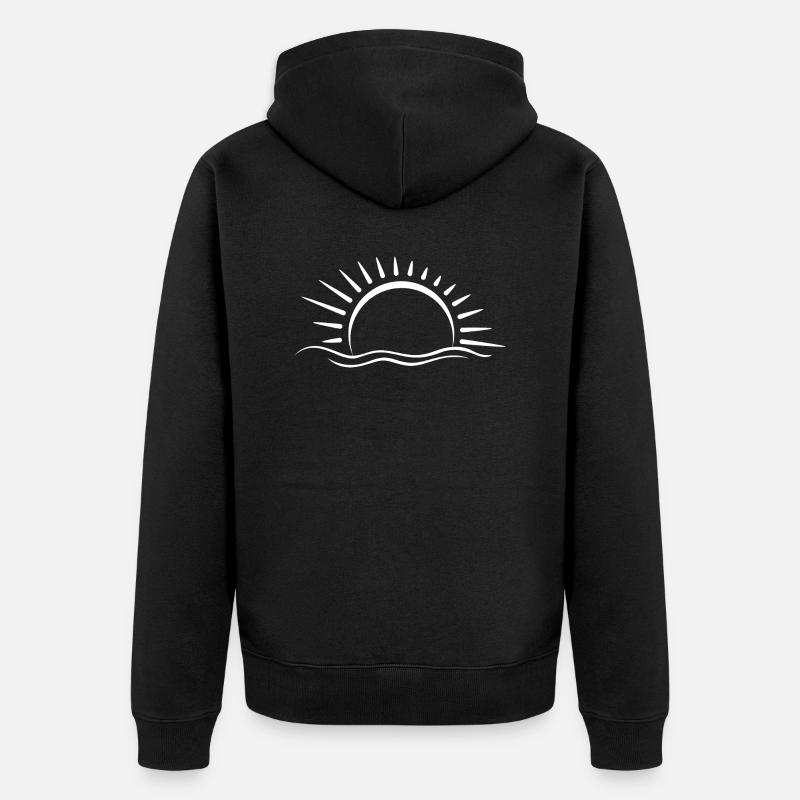 Coucher du soleil - Veste à capuche bio Premium Unisexe - noir
