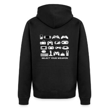 Choose your weapon - Video games - Unisex Premium Organic Zip Hoodie - black - Back - Nico (187cm)