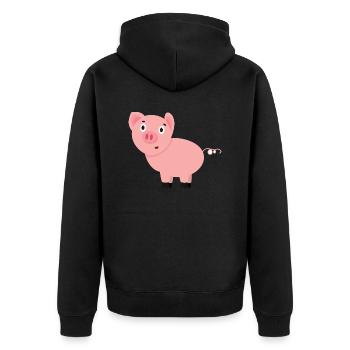 Cochon - Veste à capuche bio Premium Unisexe - noir - Dos - Nico (187cm)