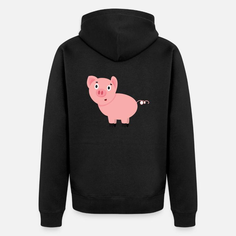 Cochon - Veste à capuche bio Premium Unisexe - noir
