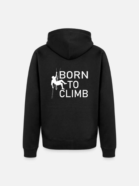 Bouldering Climbing Climbing - Unisex Premium Organic Zip Hoodie - black
