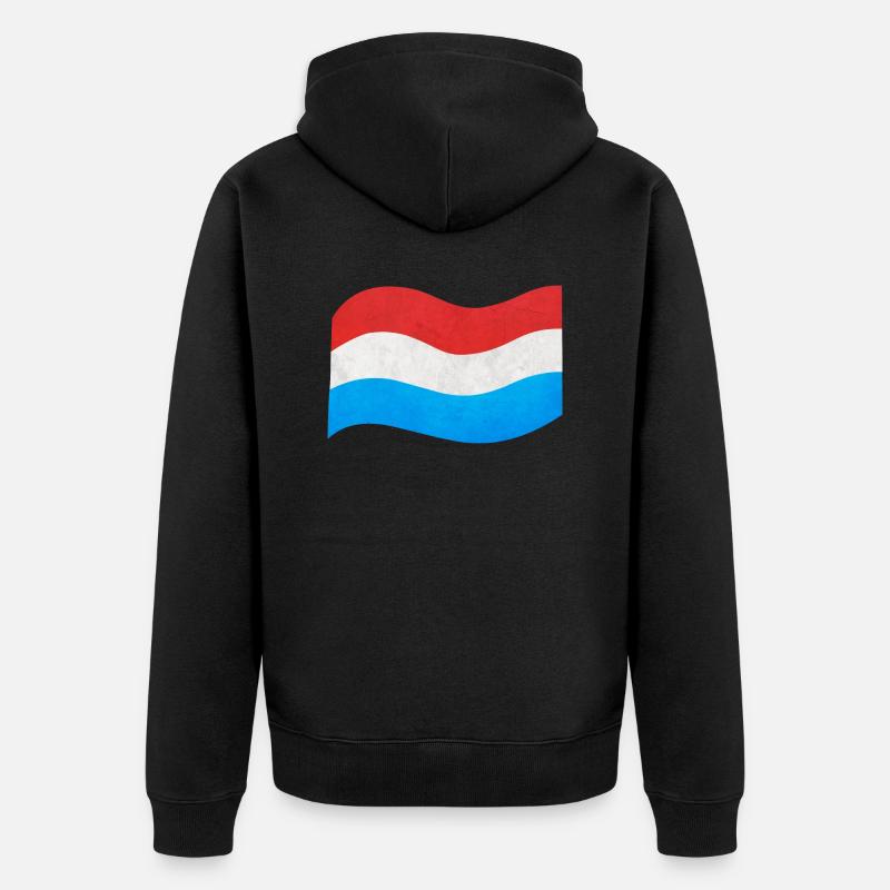 Le drapeau du Luxembourg - Veste à capuche bio Premium Unisexe - noir
