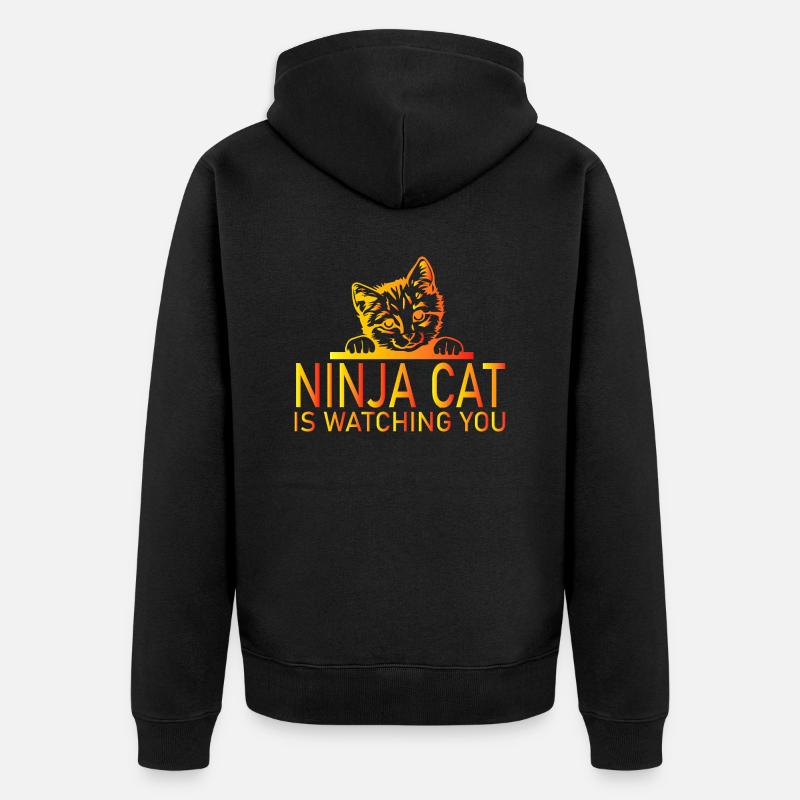 Chat Katze - Veste à capuche bio Premium Unisexe - noir