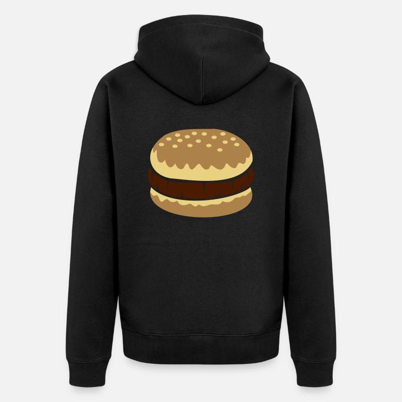 Plat préféré Cheeseburger Comic - Veste à capuche bio Premium Unisexe - noir