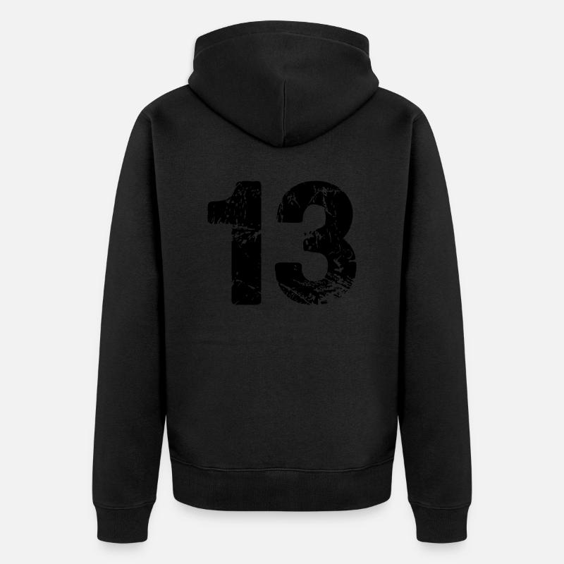 13 - Veste à capuche bio Premium Unisexe - noir