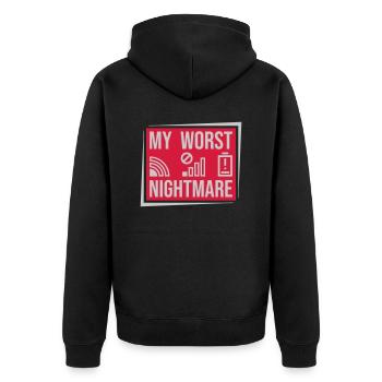 Protéger mon pire cauchemar - Veste à capuche bio Premium Unisexe - noir - Dos - Nico (187cm)
