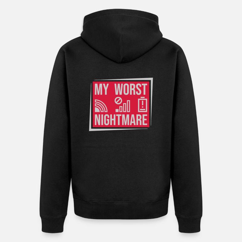 Shield my worst nightmare - Unisex Premium Organic Zip Hoodie - black