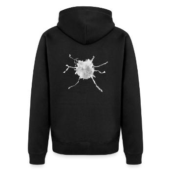 Birdshit - fientes d’oiseaux - Veste à capuche bio Premium Unisexe - noir - Dos - Nico (187cm)