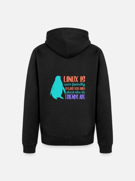 Linux ist benutzerfreundlich - Cloud Computing - Unisex Premium Bio Zip Hoodie - Schwarz