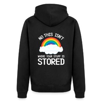 Sysadmin Cloud Computing-Ingenieur - Unisex Premium Bio Zip Hoodie - Schwarz - Hinten - Nico (187cm)