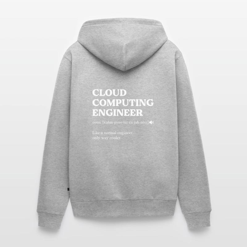 Cloud Computing Engineer Definition Computer Unisex Premium Bio Zip Hoodie