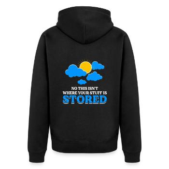Cloud Computing Informatik Computer Programmierer - Unisex Premium Bio Zip Hoodie - Schwarz - Hinten - Nico (187cm)