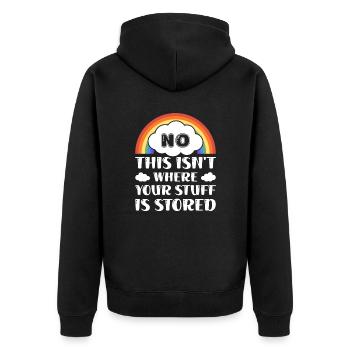Cloud Computing Informatik Computer Programmierer - Unisex Premium Bio Zip Hoodie - Schwarz - Hinten - Nico (187cm)
