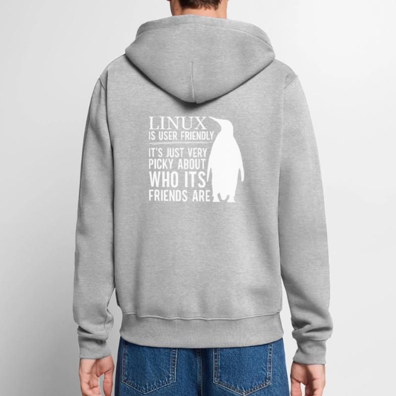 Linux Is User Friendly - Cloud Computing Engineer Unisex Premium Bio Zip Hoodie