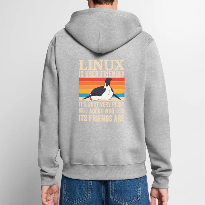 Linux Programmierung Cloud Computing Unisex Premium Bio Zip Hoodie
