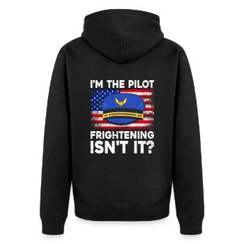 Je suis pilote - Flight Captain Passenger Aircraft - Veste à capuche bio Premium Unisexe - noir - Dos - Nico (187cm)