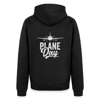 Capitaine pilote de ligne Jumbo Jet - Veste à capuche bio Premium Unisexe - noir - Dos - Nico (187cm)