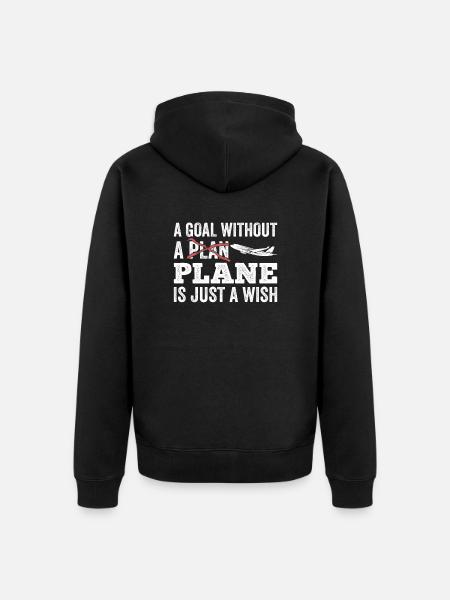 Captain Airline Pilot Jumbo Jet - Unisex Premium Organic Zip Hoodie - black