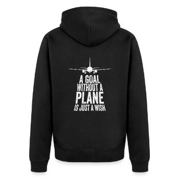 Capitaine pilote de ligne Jumbo Jet - Veste à capuche bio Premium Unisexe - noir - Dos - Nico (187cm)