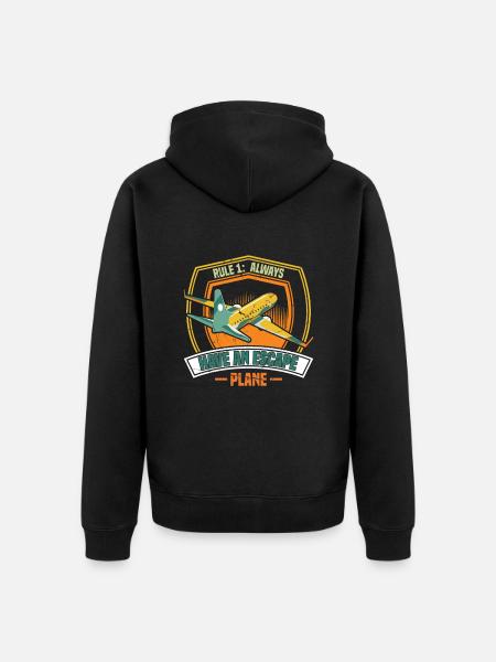 Airline Pilot Captain Saying - Unisex Premium Organic Zip Hoodie - black