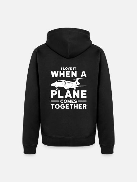 Airline Pilot Airplane Airline Flight - Unisex Premium Organic Zip Hoodie - black