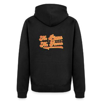Airline Pilot Aviation Pun für Linienflug Piloten - Unisex Premium Bio Zip Hoodie - Schwarz - Hinten - Nico (187cm)