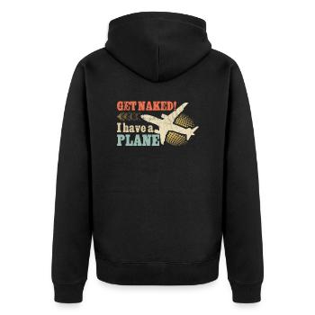 Airline Pilot Aviation Pun for a company pilot - Unisex Premium Organic Zip Hoodie - black - Back - Nico (187cm)