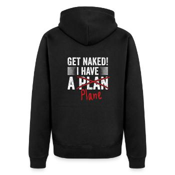 Airline Pilot Aviation Pun for a company pilot - Unisex Premium Organic Zip Hoodie - black - Back - Nico (187cm)